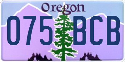 OR license plate 075BCB