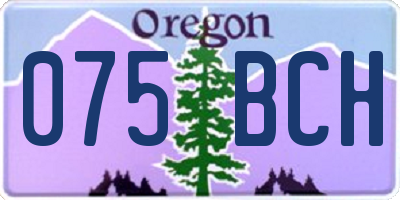OR license plate 075BCH