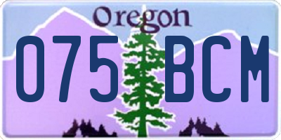 OR license plate 075BCM
