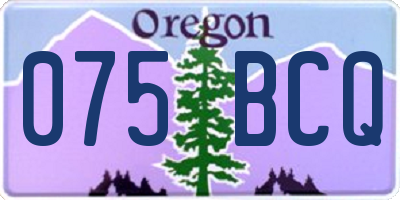 OR license plate 075BCQ
