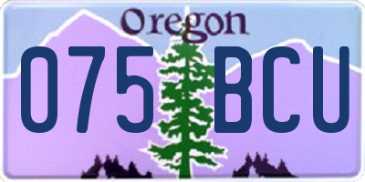 OR license plate 075BCU