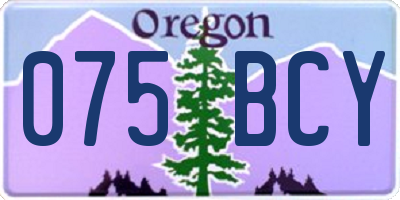 OR license plate 075BCY