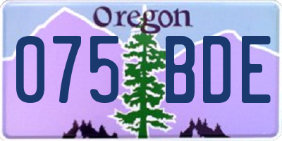 OR license plate 075BDE