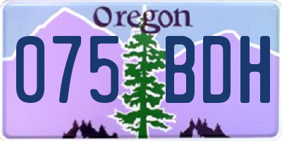 OR license plate 075BDH