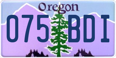 OR license plate 075BDI