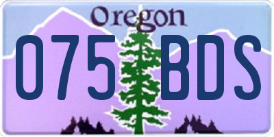 OR license plate 075BDS
