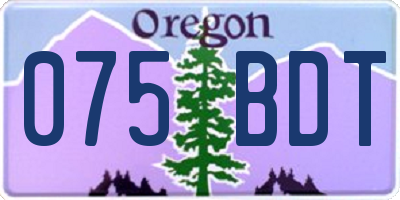 OR license plate 075BDT