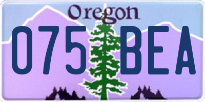 OR license plate 075BEA