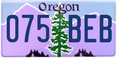 OR license plate 075BEB