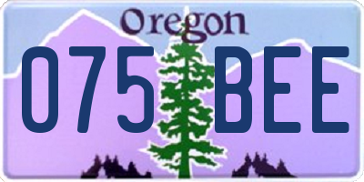 OR license plate 075BEE