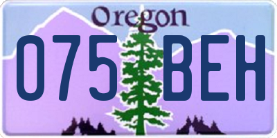 OR license plate 075BEH