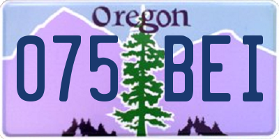 OR license plate 075BEI