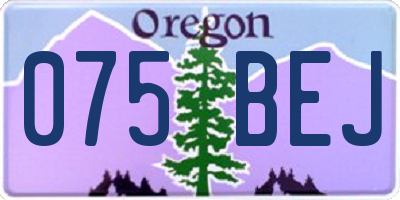 OR license plate 075BEJ