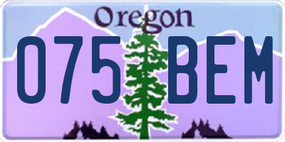 OR license plate 075BEM
