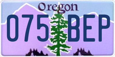 OR license plate 075BEP