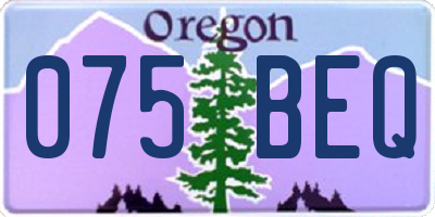 OR license plate 075BEQ