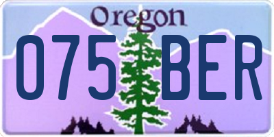 OR license plate 075BER