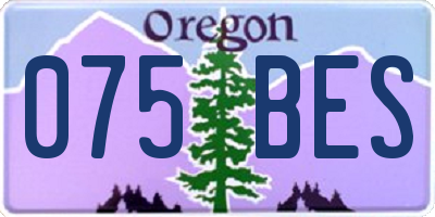 OR license plate 075BES