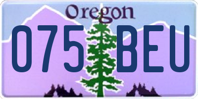 OR license plate 075BEU