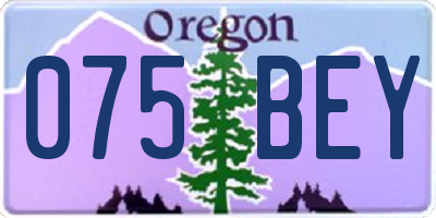 OR license plate 075BEY
