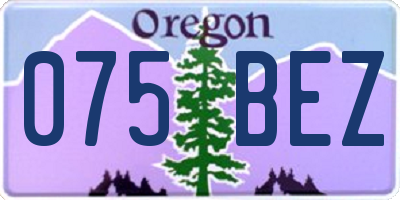 OR license plate 075BEZ