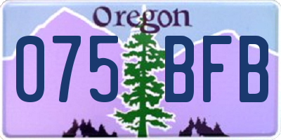 OR license plate 075BFB