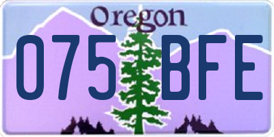 OR license plate 075BFE