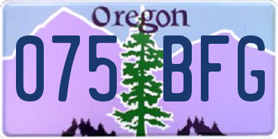 OR license plate 075BFG