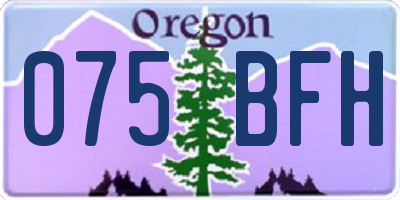 OR license plate 075BFH