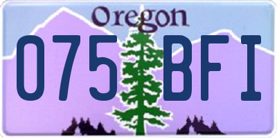 OR license plate 075BFI