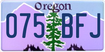 OR license plate 075BFJ