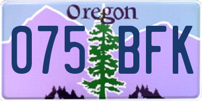 OR license plate 075BFK