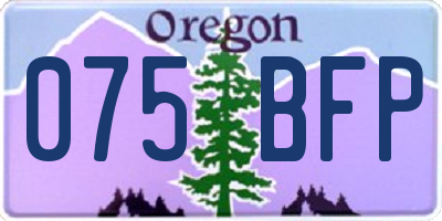 OR license plate 075BFP