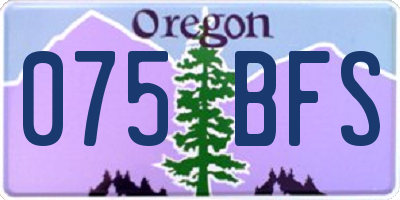 OR license plate 075BFS