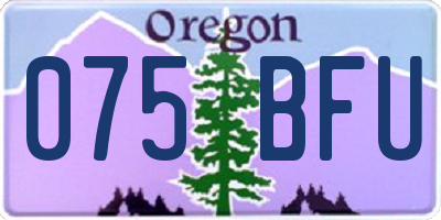 OR license plate 075BFU