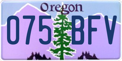 OR license plate 075BFV