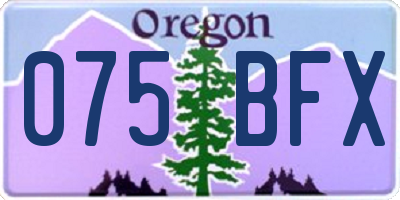 OR license plate 075BFX