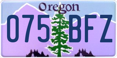 OR license plate 075BFZ