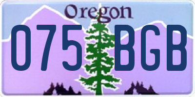 OR license plate 075BGB