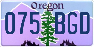 OR license plate 075BGD