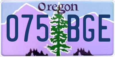 OR license plate 075BGE
