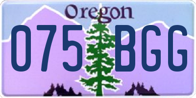 OR license plate 075BGG