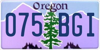OR license plate 075BGI