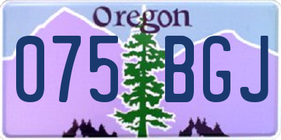 OR license plate 075BGJ