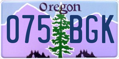 OR license plate 075BGK