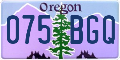 OR license plate 075BGQ
