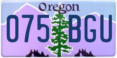 OR license plate 075BGU