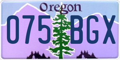 OR license plate 075BGX