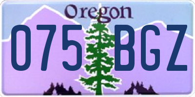 OR license plate 075BGZ