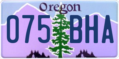 OR license plate 075BHA